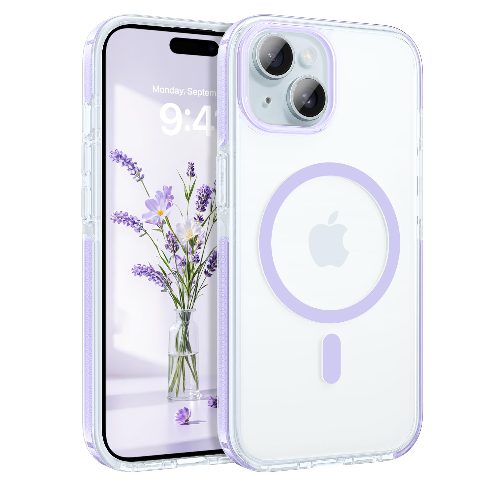 GaoBao Upgraded for iPhone 15 Case, Purple, Anti-Yellowing Purple iPhone 15 6.1"