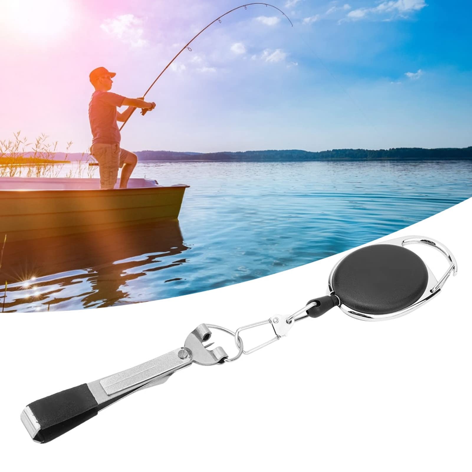 Tiiyee Tronchese per Lenza, Attrezzo di Legatura a Nodo Rapido da Pesca Pinza Multifunzione Mosca Attrezzatura Multifunzionale Strumento Taglierina Tronchesino Tronchesi Legare Fissaggio Portatile
