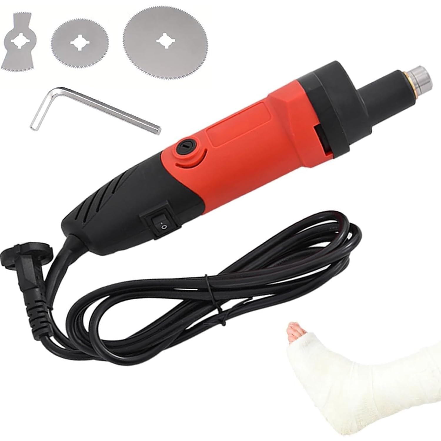 Scie à plâtre électrique médicale 125 W avec 3 lames interchangeables