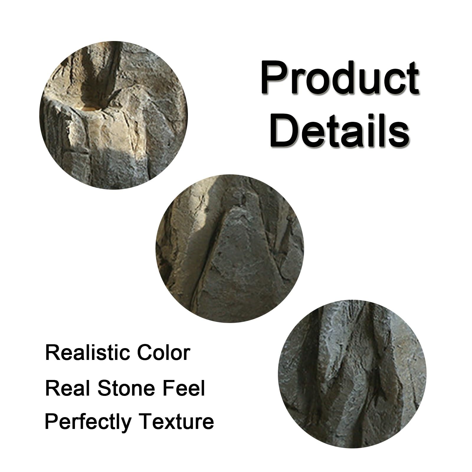 Roccia Artificiale for Esterni, Grande Rocce Decorative, Sassi da Giardino, Naturale e Leggera, Facile da Installare, Perfetta for Case, Cortili, Giardini, Fiumi, Esterni