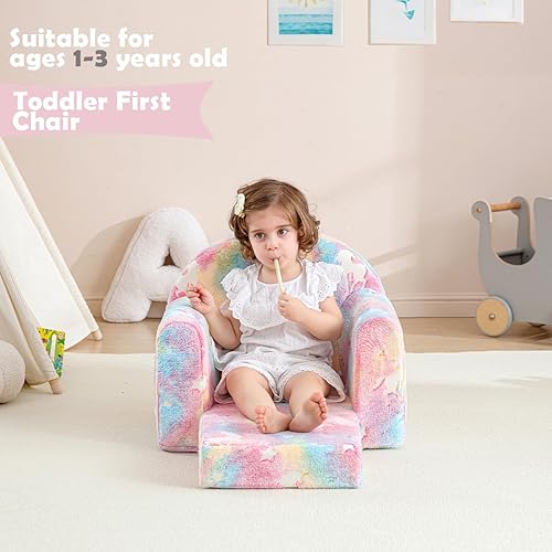 Miniatura 6 de Silla para niños pequeños, sofá plegable, silla para niños 2 en 1, sofá abatible para niños, sofá convertible para niños pequeños, silla de lectura
