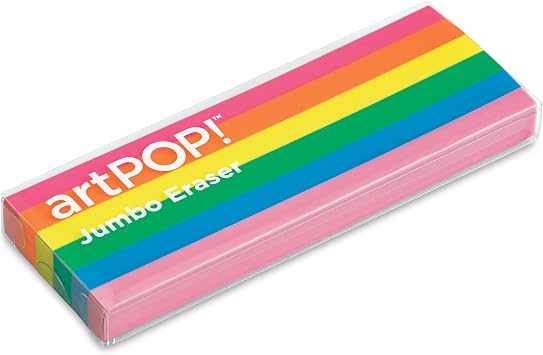 artPOP! Jumbo Eraser, Extra Large XL Rainbow Eraser for Colorful Stationery, Drawing, and Sketching