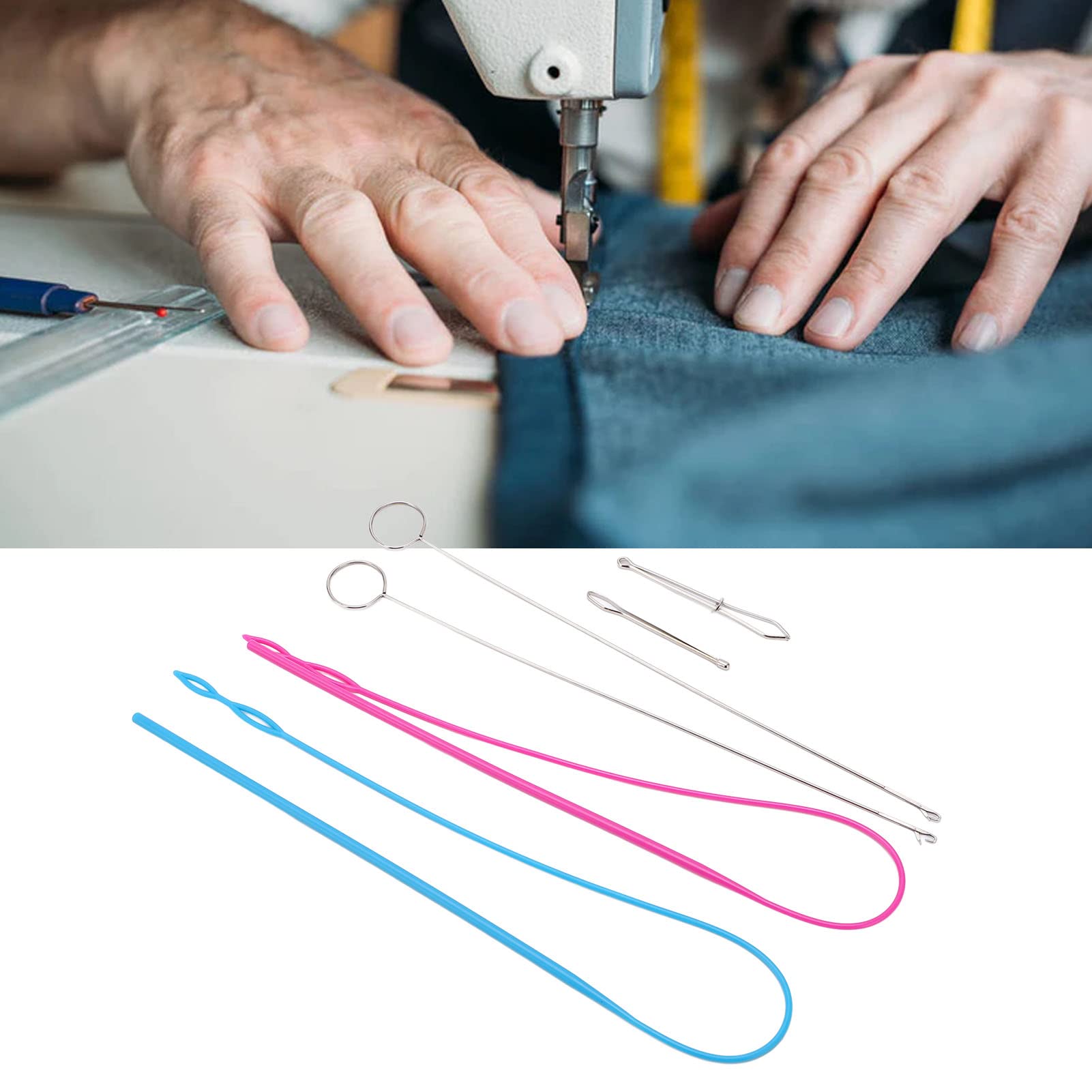 2 Tourne-boucles En Acier Inoxydable - Outil De Couture Pour Retourner Les Cordons, Lacets Et Bandes, Grand Et Petit Format