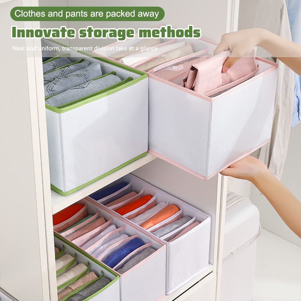 Organiseurs De Tiroir Pliables En Non-tissé - Lot De 2 - Gris - Grande