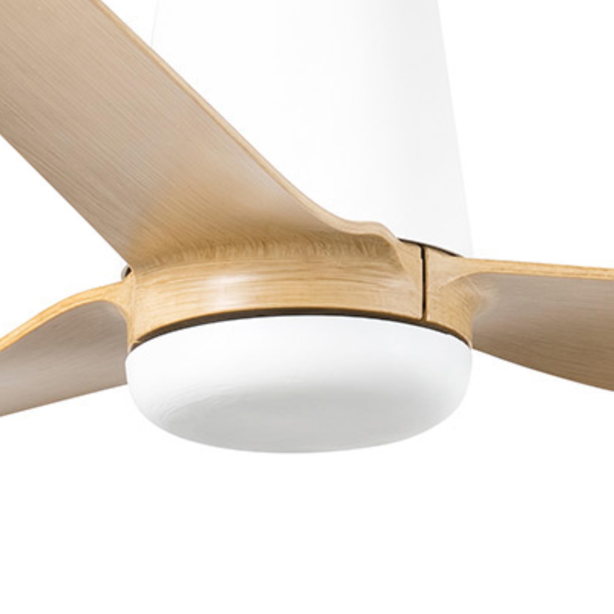FARO BARCELONA 33829 - PUNT TUB M Ventilador blanco/madera clara DC