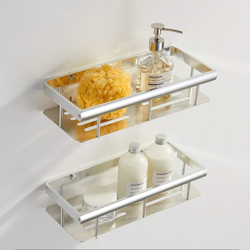Estante De baño Almacenamiento De baño, Estante De Inodoro De Aluminio Espacial Estante De baño Soporte para Carrito De Ducha sin Perforación Montado En La Pared （Tamaño: 35 * 15 * 7 Cm (Co