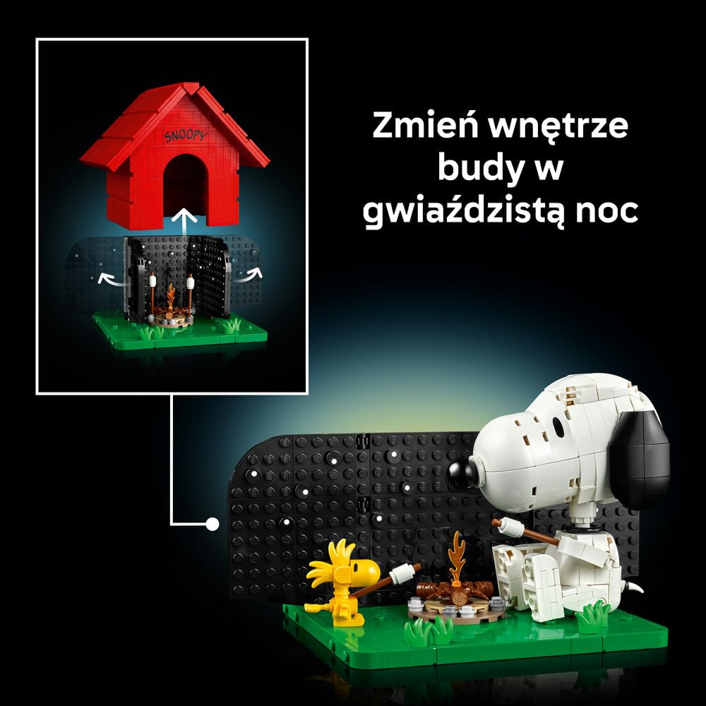 LEGO Ideas Fistaszki: Buda Snoopy’ego 21368 | Model kolekcjonerski, zestaw dla dorosłych, prezent dla fana Snoopy’ego, 964 elementy