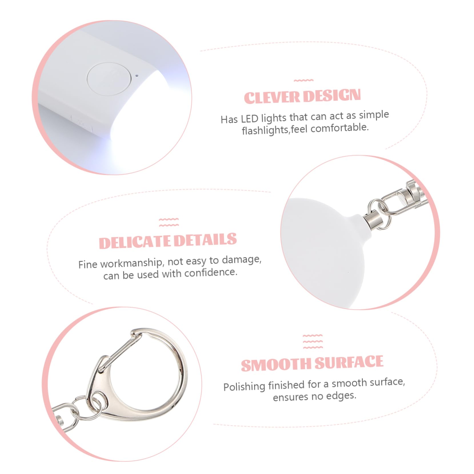 UPKOCH 3ensembles Alarme Personnelle Compacte avec Lampe De Poche LED Dispositif De Sécurité Extérieur Rechargeable pour Femmes Et Voyageurs