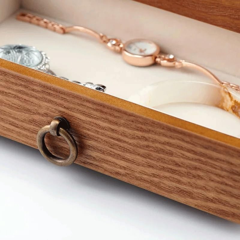 Jewelry Box Drawer Large Organizer Wood Multifunctional Vintage Display