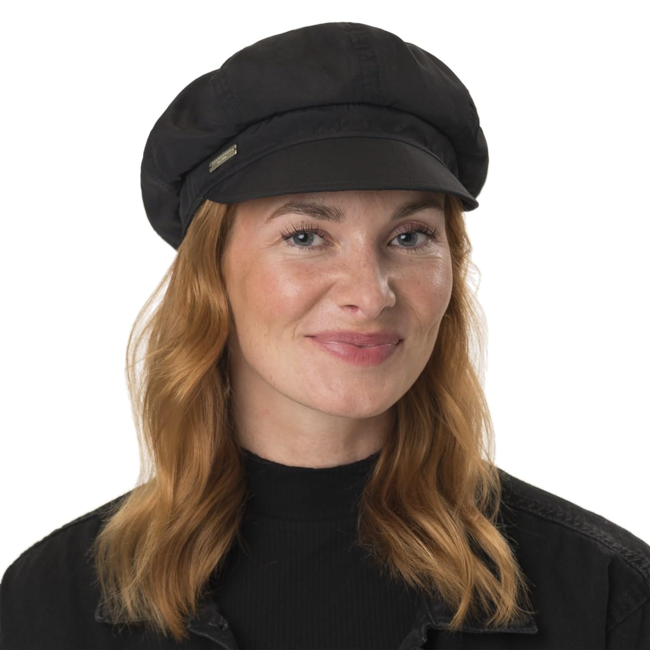 Seeberger Rainy Day Ballonmütze Damencap Newsboy-Mütze Baker-Boy-Mütze Regencap Damen - Wintercap Sommercap mit Schirm, Futter Herbst Sommer Frühjahr Winter Frühling-Sommer