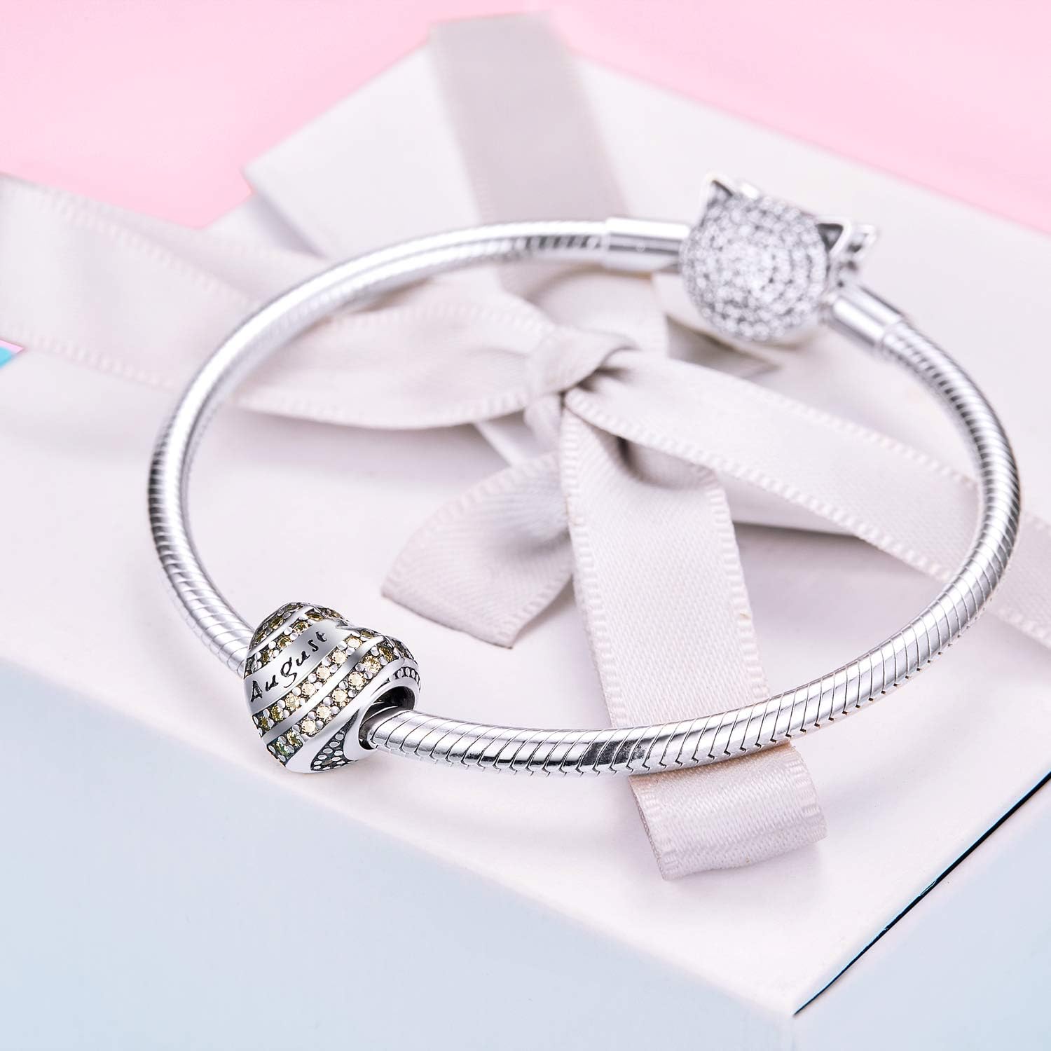 Birthstone Charm Fit for Pandora Charms Bracelet Sterling Silver Bead Birthday Charms 13 - Image 3