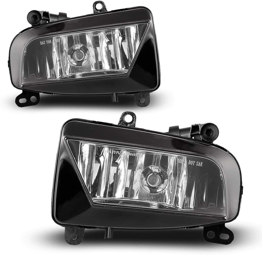 Winjet WJ30-0533-09 Fog Lights Replacements Pair Set RH LH for 2013-2016 Audi A4 - Clear