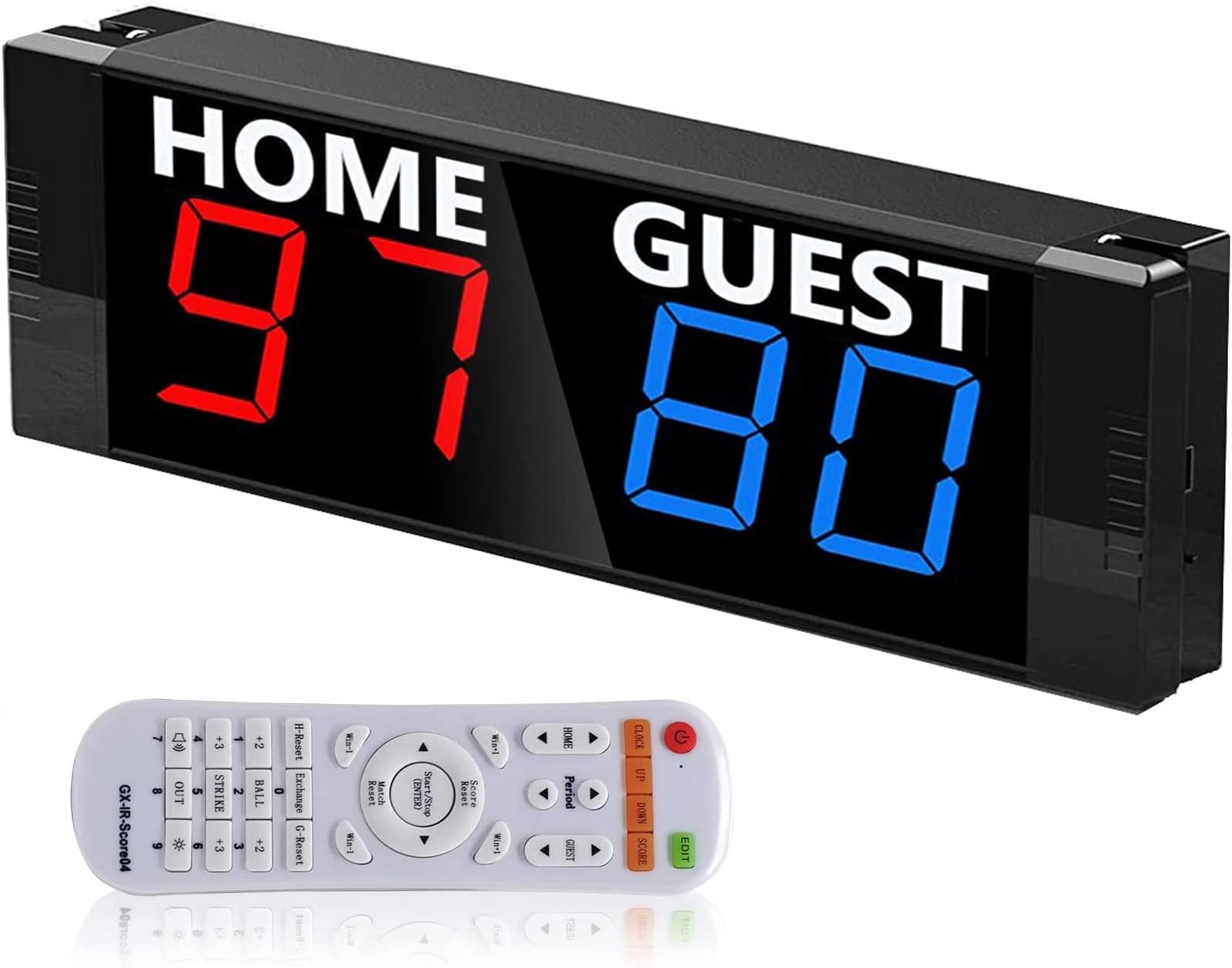 BTBSIGN Score Keeper Portable Led Digital Electronic Scoreboard with Remote for Sports Games Volleyball Table Tennis Baseball Basketball Scoreboards Home Guest