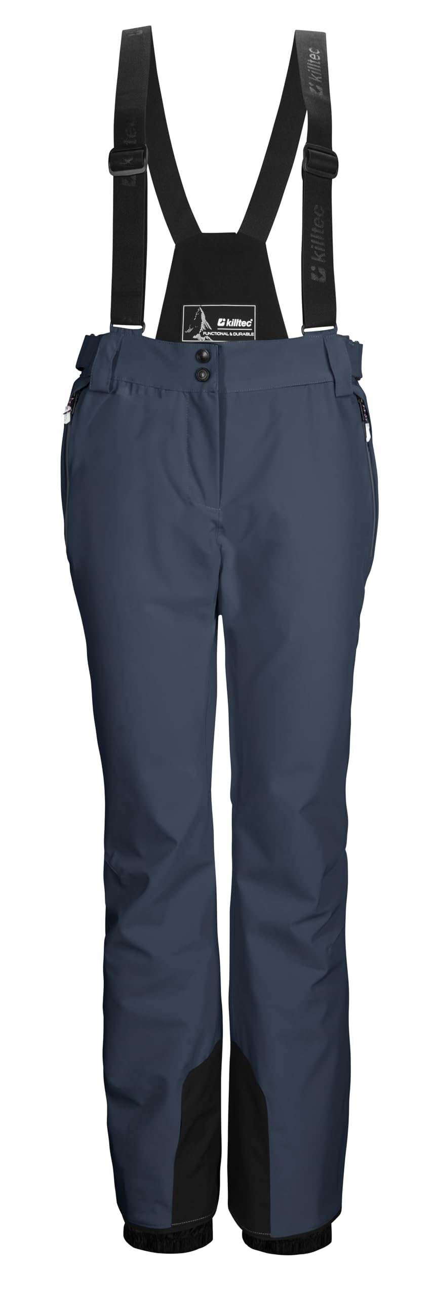 killtec Mujer Pantalones de esquí/Pantalones funcionales con Tirantes Desmontables, protección de Bordes KSW 61 WMN SKI PNTS, Taubenblau, 46, 43425-000