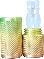 Vista 85 de Znet3D Eye Drop Vial Holder & Travel Carry Case - Securely Holds Three (3) Single-Use Vials - Screw-On Lid, Knurled Pattern - Keep Vials Safe & Silk