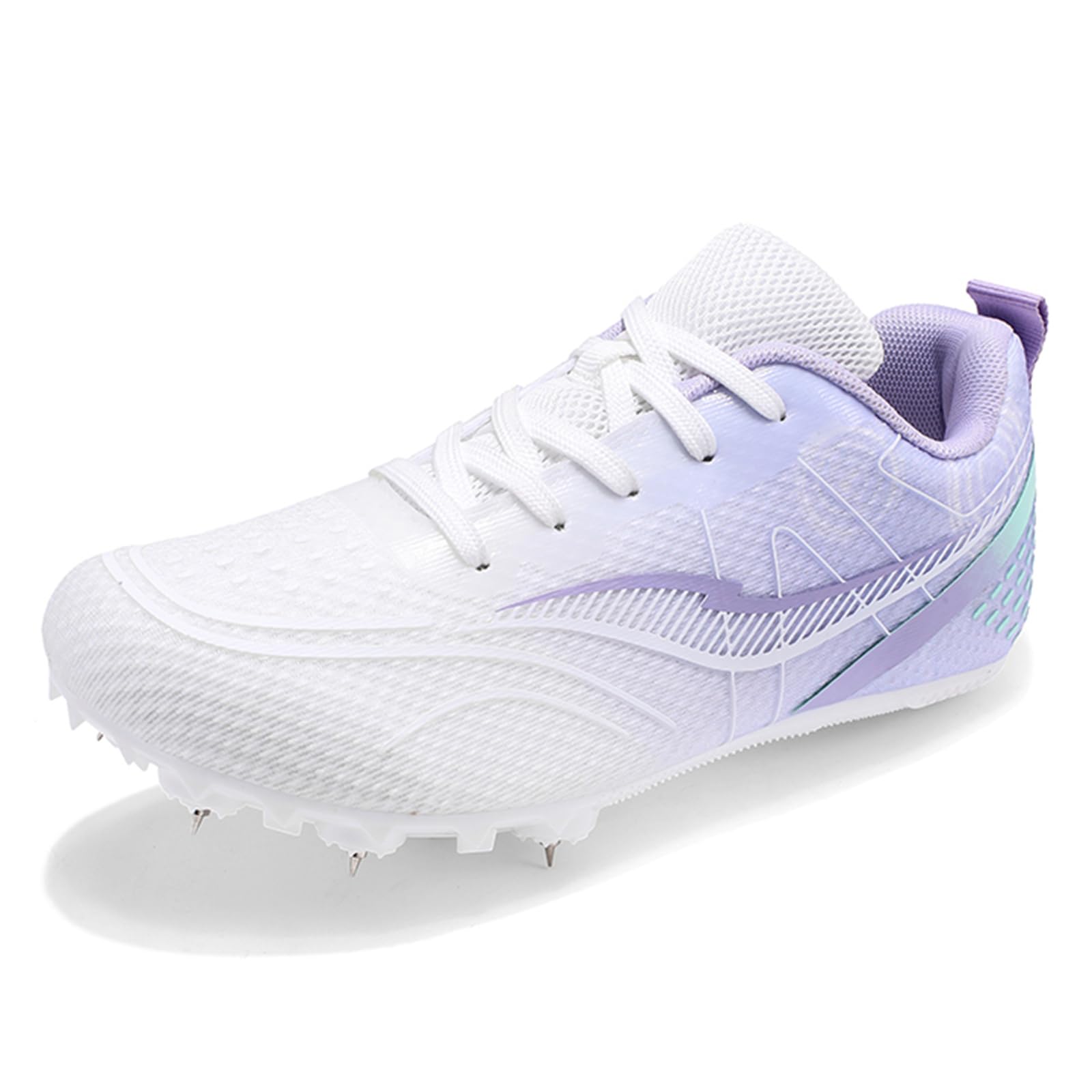 Zapatillas De Atletismo Mujer Transpirables para Carreras De Pista Y Campo Zapatillas De Salto Zapatillas Deportivas con Clavos para Sprint