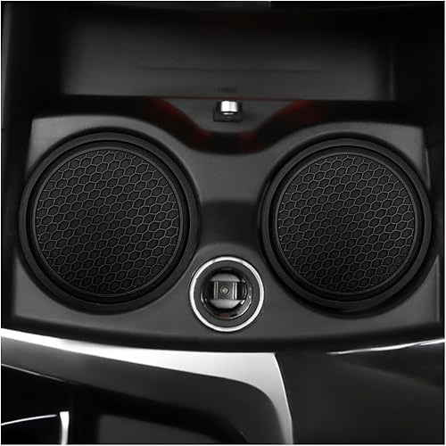 Paquete de 4 posavasos brillantes para automóvil, 2.75 pulgadas, de silicona, antideslizante, con diamantes de imitación, accesorios universales y