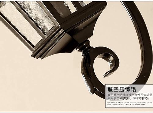 Miniatura 5 de CHUNCIN - E27 - Lámpara de pared retro europea para exteriores, lámpara de pared exterior, jardín, porche, balcón, decoración de balcón, aplique de