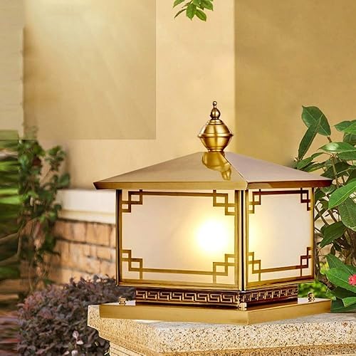 Miniatura 4 de Luces RT17 - Farol de poste para exteriores y exteriores, luces de pilar antiguas, cuadradas, exteriores, columna, faro decorativo, puerta de