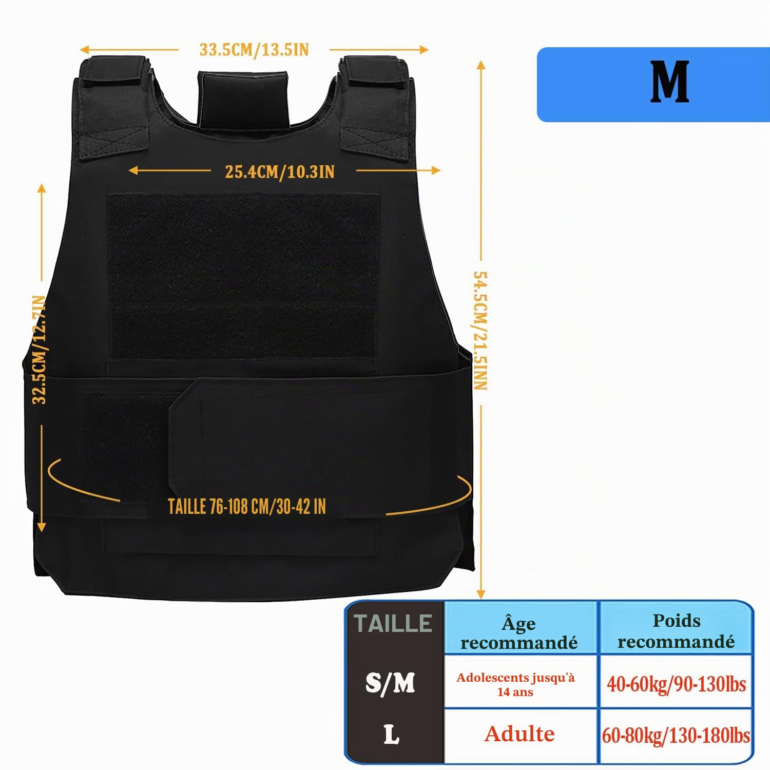 Taeku Gilet Tactique, Oxford Paintball Airsoft Gilet pour Camping CS Randonnée Chasse À L'extérieur