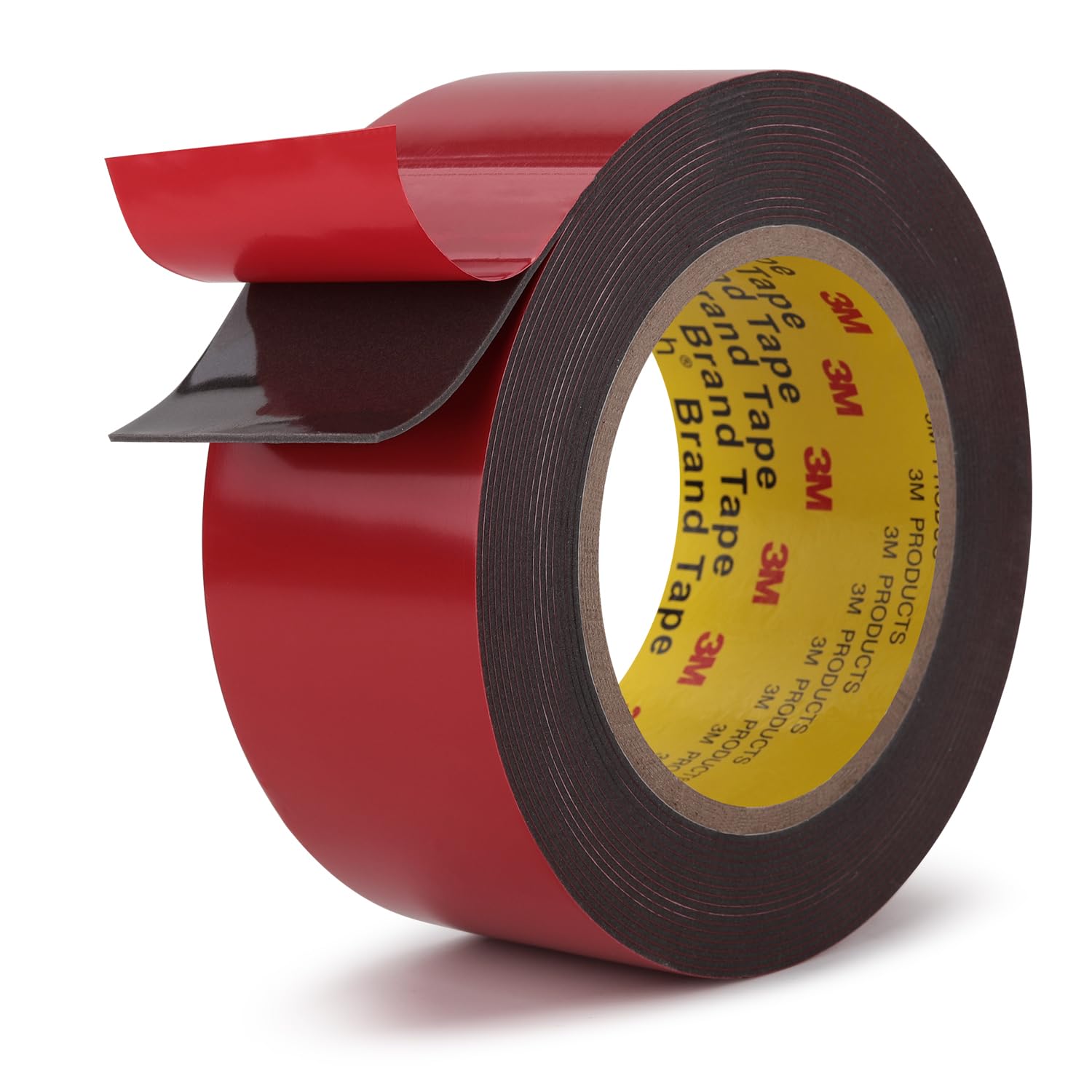 Heavy Duty Double Sided Tape 2" x 13.8Ft Made of 3M 4611 Gray Strong Adhesive Withstands 450°F for Reliable Waterproof Foam Mounting Tape for Home Office Deco Automotive Metal Glass Bonding