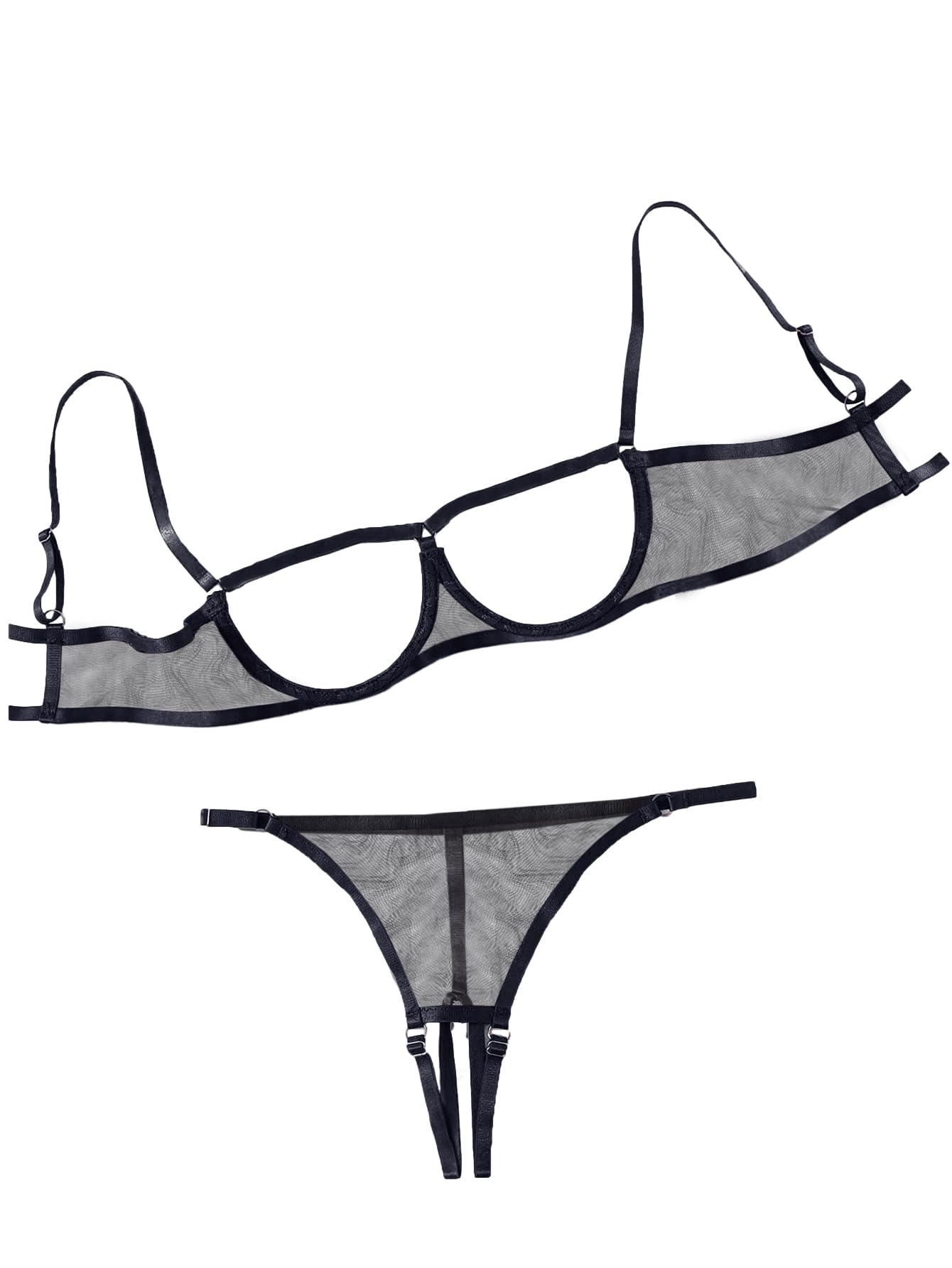 Lilosy Sexy Lingerie Set 2 Piece Women Bra and Panty 3XS-5XL