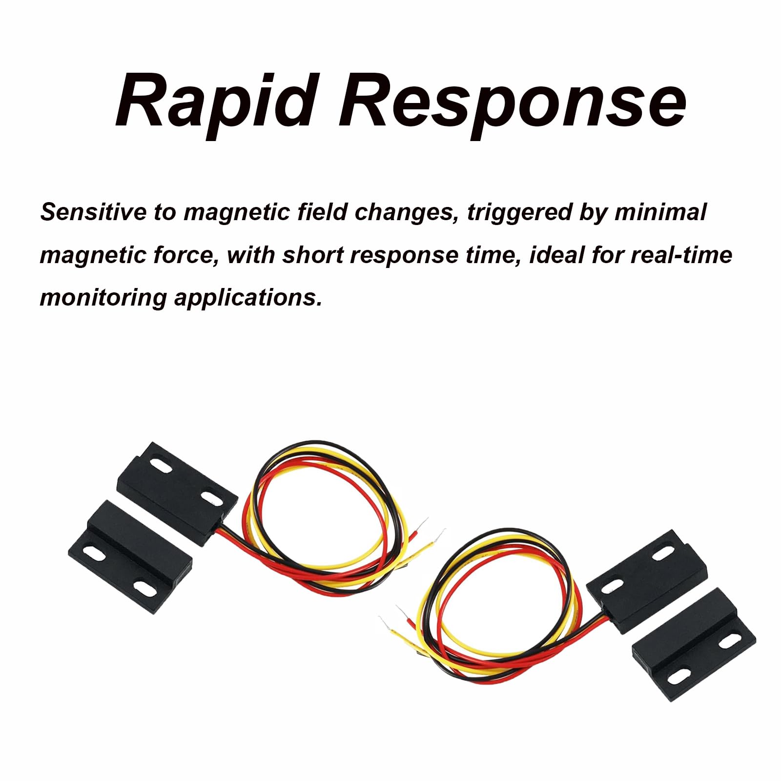 8 interruptores magnéticos de lengüeta, sensor de contacto de puerta de ventana de seguridad empotrable derecho, accesorios de interruptor de inducción magnético para puerta