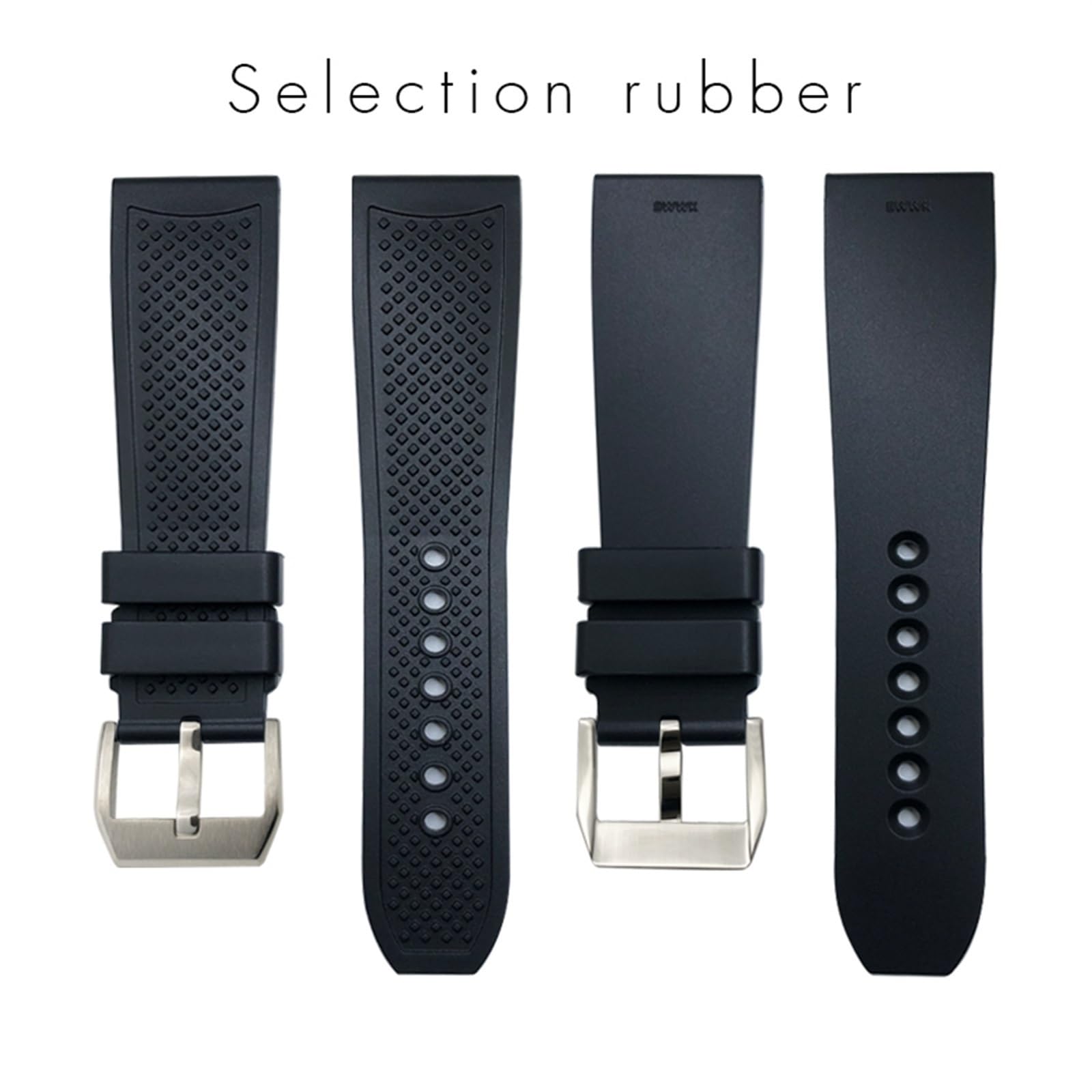 CZKE 22 mm 24 mm gumowy pasek do zegarka 23 mm pasuje do CALIBRE DE CARTIER TANK SOLO SANTOS DE wodoodporny silikonowy pasek do zegarka klamra motylkowa, 24mm, Agat