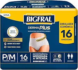 Roupa Íntima Bigfral Derma Plus P/M 16 Unidades