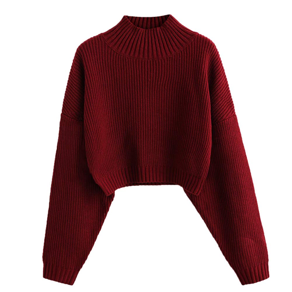 ZAFUL Maglione Maniche Lunga Pullover Sciolto Donna Tinta Unita One Size