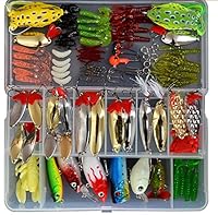 Algopix Similar Product 15 - Bluenet 129pcs Fishing Lure Set