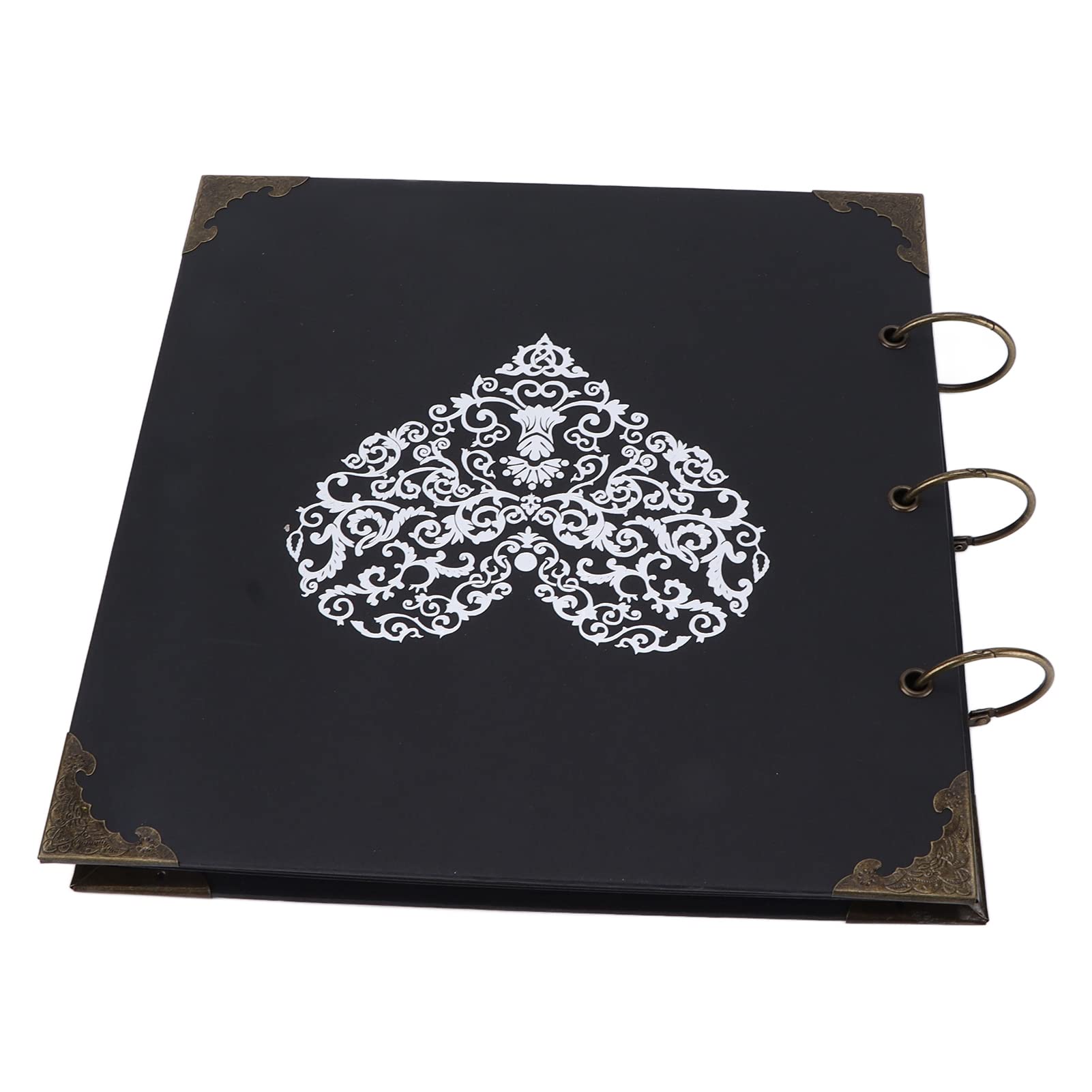 Kits de Scrapbooking Album Photo DIY 25 Pages Manuel Collant avec Anneau en Fer pour Mariage Voyage Anniversaire Garder la Mémoire Couverture Noire Classique