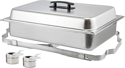 Miniatura 2 de Winco Chafer clásico con soporte plegable, 8 cuartos de galón