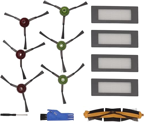 TOPINCN Piezas de repuesto compatibles con la estación Yeedi VAC VACmax, kit de destornilladores de filtro de cepillo lateral de cepillo principal