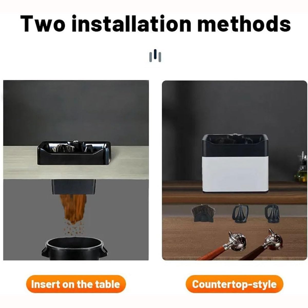 COYEUX Mobilne urządzenie do czyszczenia filtrów do kawy, automatyczne narzędzie do czyszczenia filtra mobilnego z 3 golarkami i 1 głowicą szczotki do filtra przenośnego 58 mm