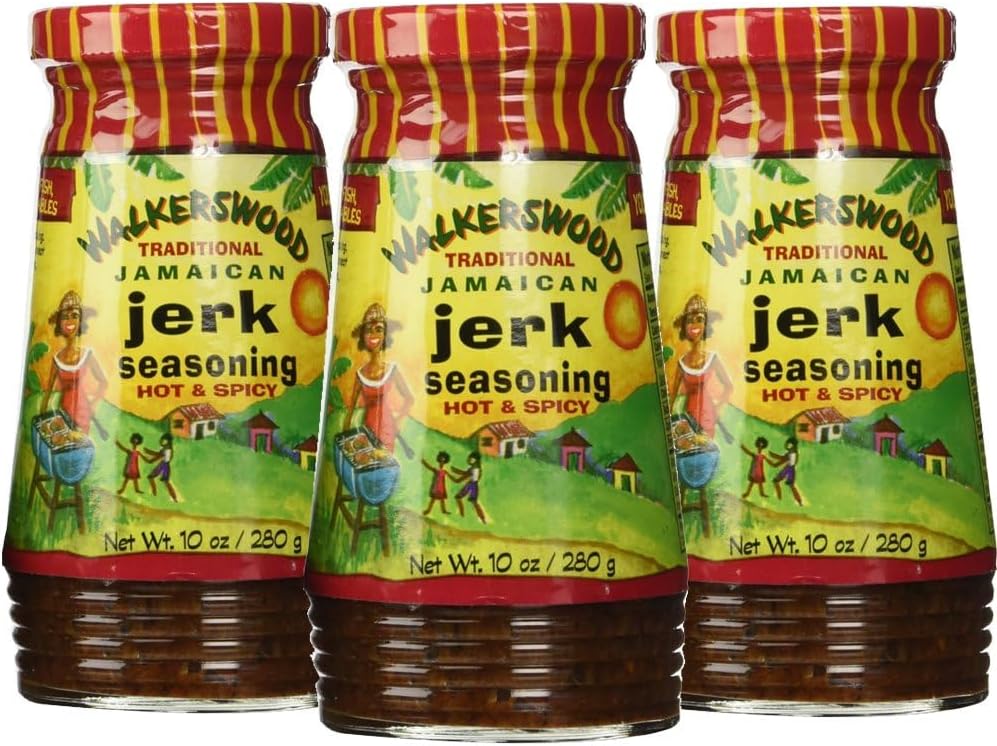 Walkerswood Jerk Seasoning (Hot), 10 Ounce (Pack of 3) Grocery & Gourmet Food