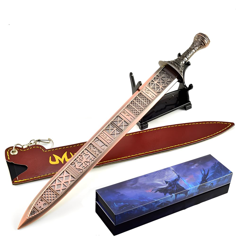 Haobook One Color Elden's Regalia Of Eochaid Full-Metal Sword Replica 11.8" Gamer Collectible & Desk Display Shadow Of The Erdtree Premium Gaming Room Decor Gift For Fans & Collectors