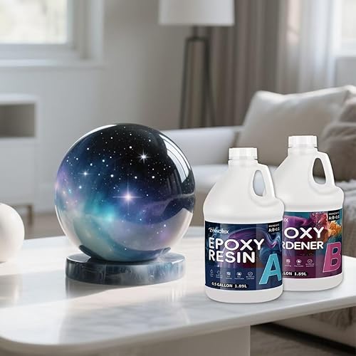 Miniatura 9 de ZYNNORIX - Kit de resina epoxi transparente, fuerte, duradero, no amarillea, sin burbujas, autonivelante, para bricolaje, joyas, mesa, moldes,