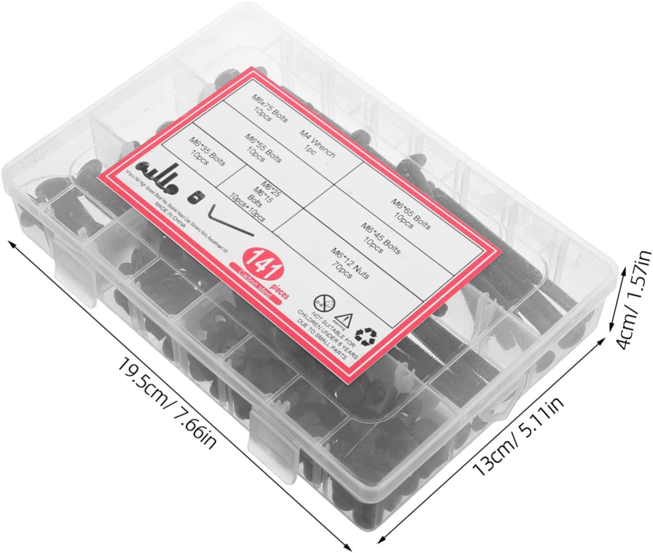 141Pcs Crib Screw Hardware Replacement Kit Screws Bolts Nuts for Gates Furniture Assembly and Repair Compatible with Furniture Connection and Fixing Needs
