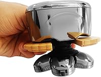 Vista 6 de Soporte de enjuague de bambú compatible con afeitadoras de cabeza AxiomWarrior