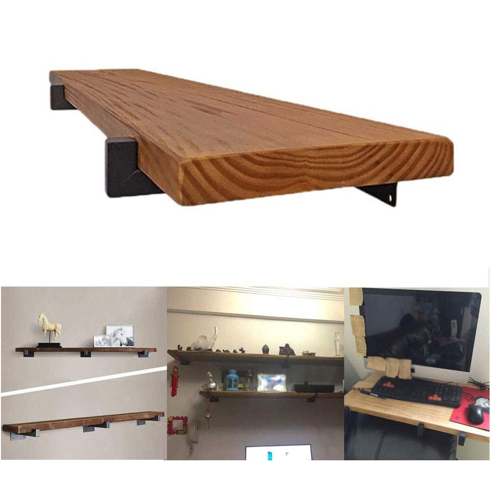 2 x Stevige Plankdragers, Stevige Vierkante Zwevende Plankdragers, Max. Belasting: 100kg, Industriële Plankdragers, Zwart/Wit, met Schroeven