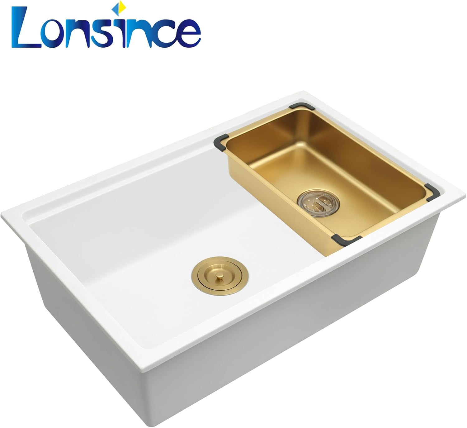 Small Portable Gold Sink 9.7" X 15.6",Pratical Extra of Workstation Kitchen Sink,Sturdy Stainless Steel Material
