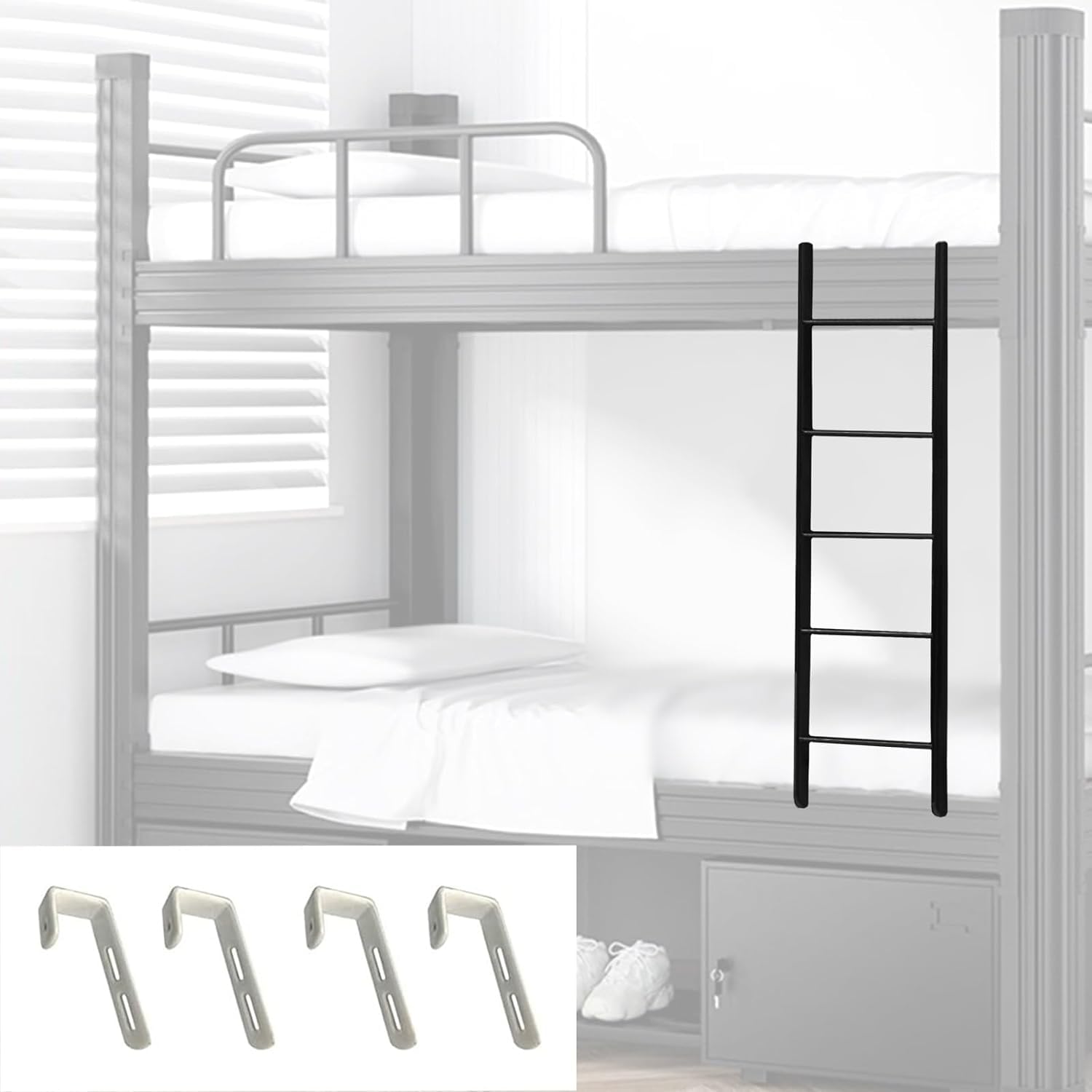 Échelle de lit superposé robuste de 150 cm à structure renforcée