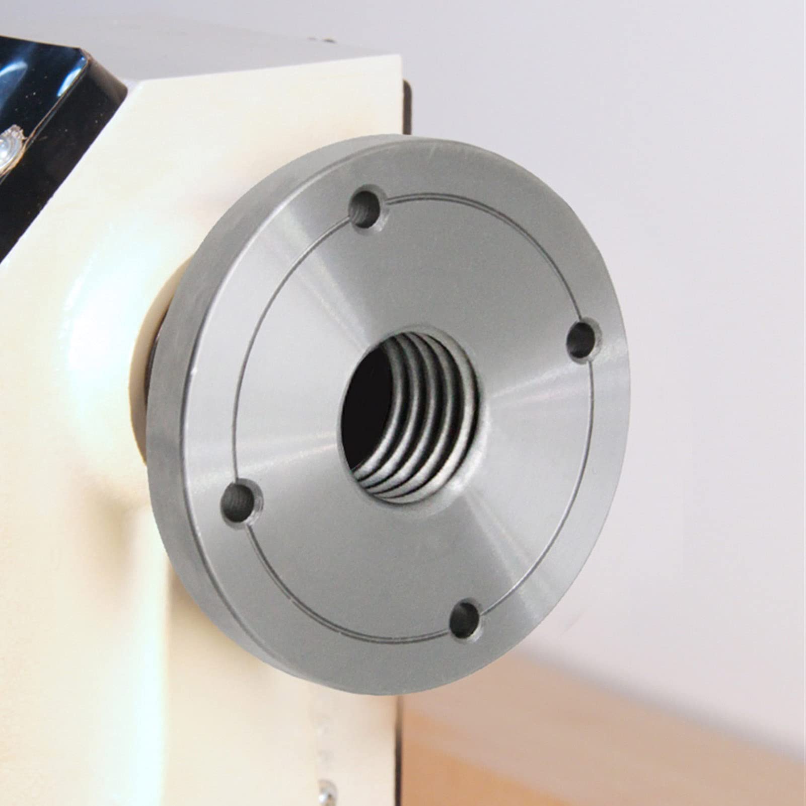 placa frontal de torno de madera,plato de torno, Accesorios de placa frontal de torno de madera de 4 '', resistentes al desgaste, prácticos, for máquina de carpintería con rosca M33 X 3,5, placa front