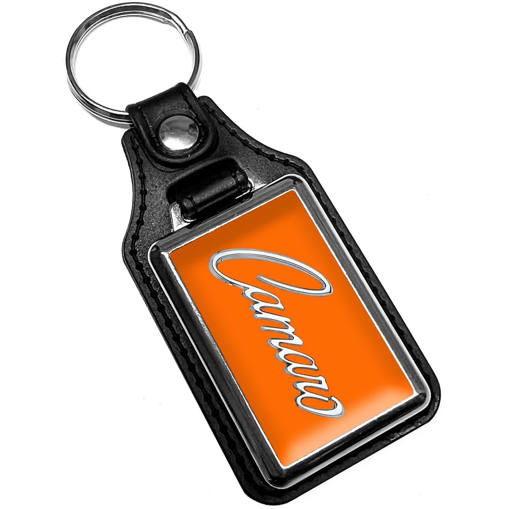 Brotherhood 1969 Compatible with Chevrolet Chevy Camaro Z28 Emblem Design Hugger Orange Keychain Key Holder Key Ring for Men Heavy Duty Car Keyring for Men and Women