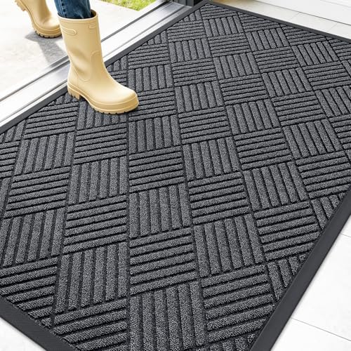 Image of OLANLY Front Door Mat Outside Entrance 47x32, Waterproof Heavy-Duty Doormat