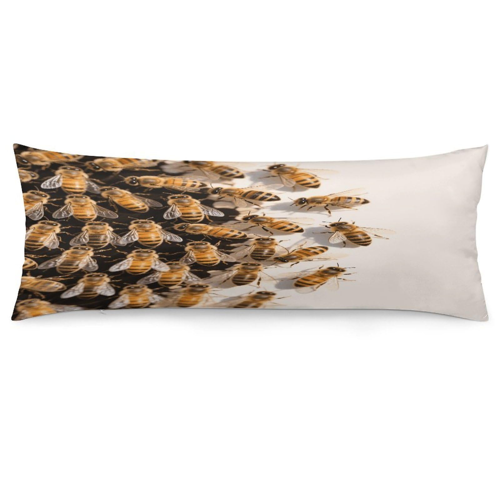 Bees Throw Pillow Cover Soft Pillow Case Decorative Lumbar Pillow Cover Cozy Throw Pillowcase Polyester Rectangular Cushion Case Decor for Couch Sofa Bed