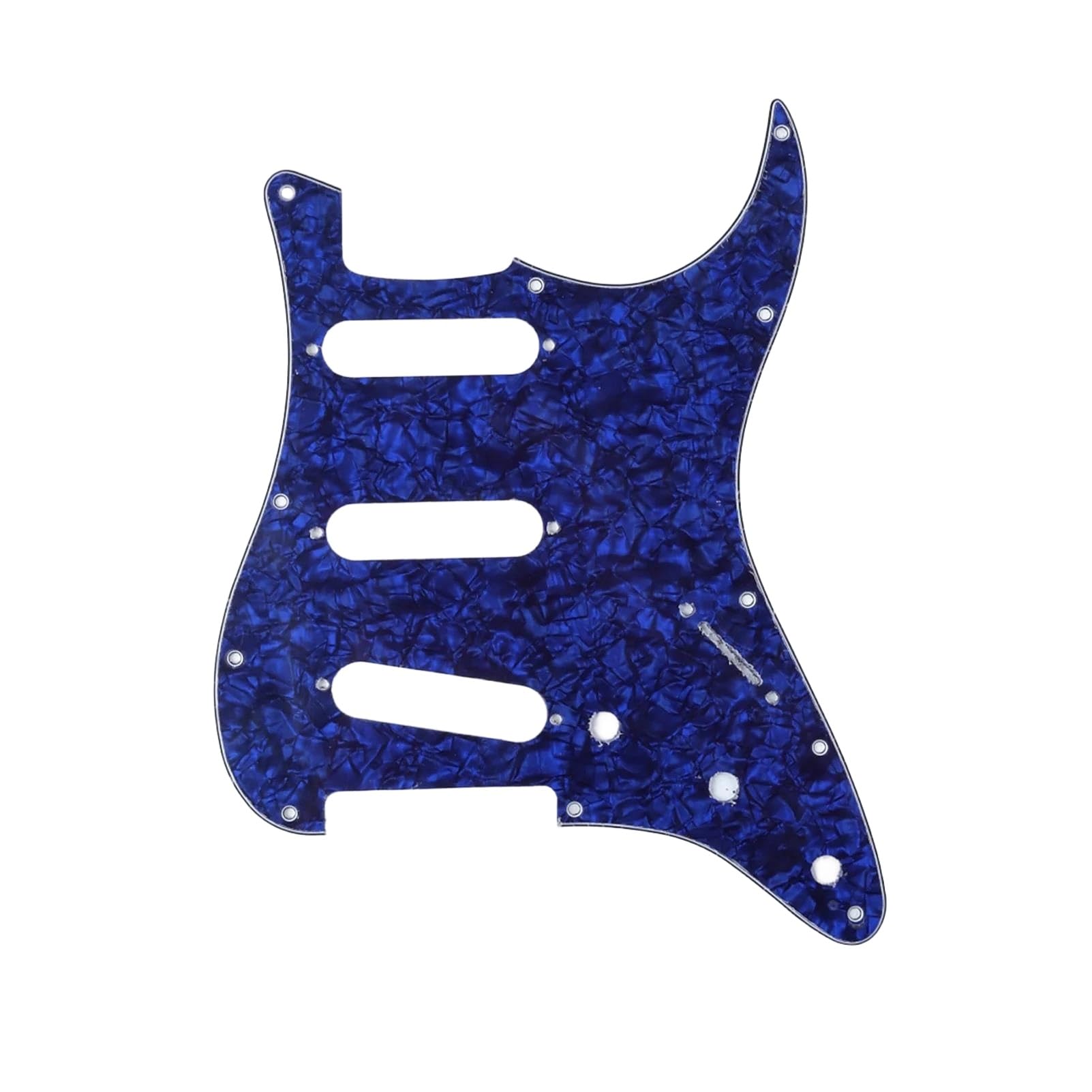 Battipenna per chitarra elettrica Amanti Della Musica SSS Battipenna Per Chitarra Elettrica Professionale A 11 Fori ST Stile Moderno Standard(4Ply Blue)
