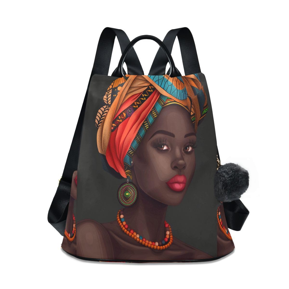 ALAZA Black African Woman Traditional Trips Hiking Camping Rucksack Pack for Women