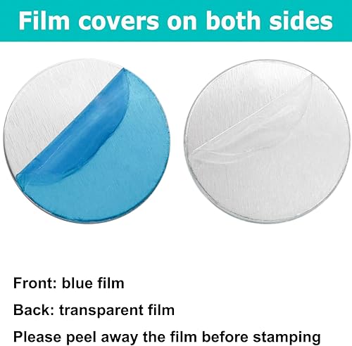 Miniatura 3 de ABBECIAO Etiquetas redondas de aluminio para estampado de 1 14 pulgadas, sin agujeros, paquete de 50 etiquetas para perros de 14 ga.